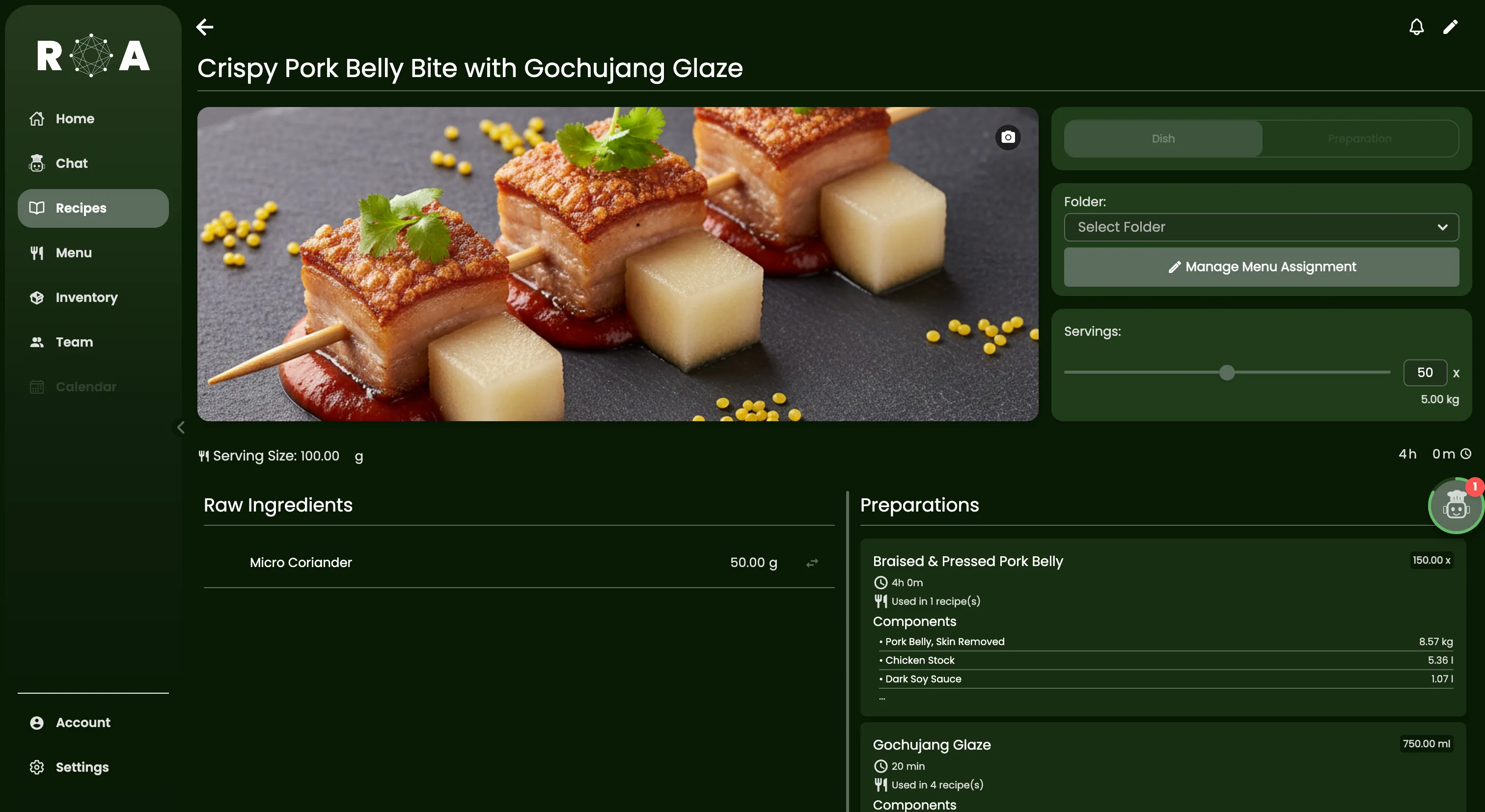 RECIPES Web screenshot