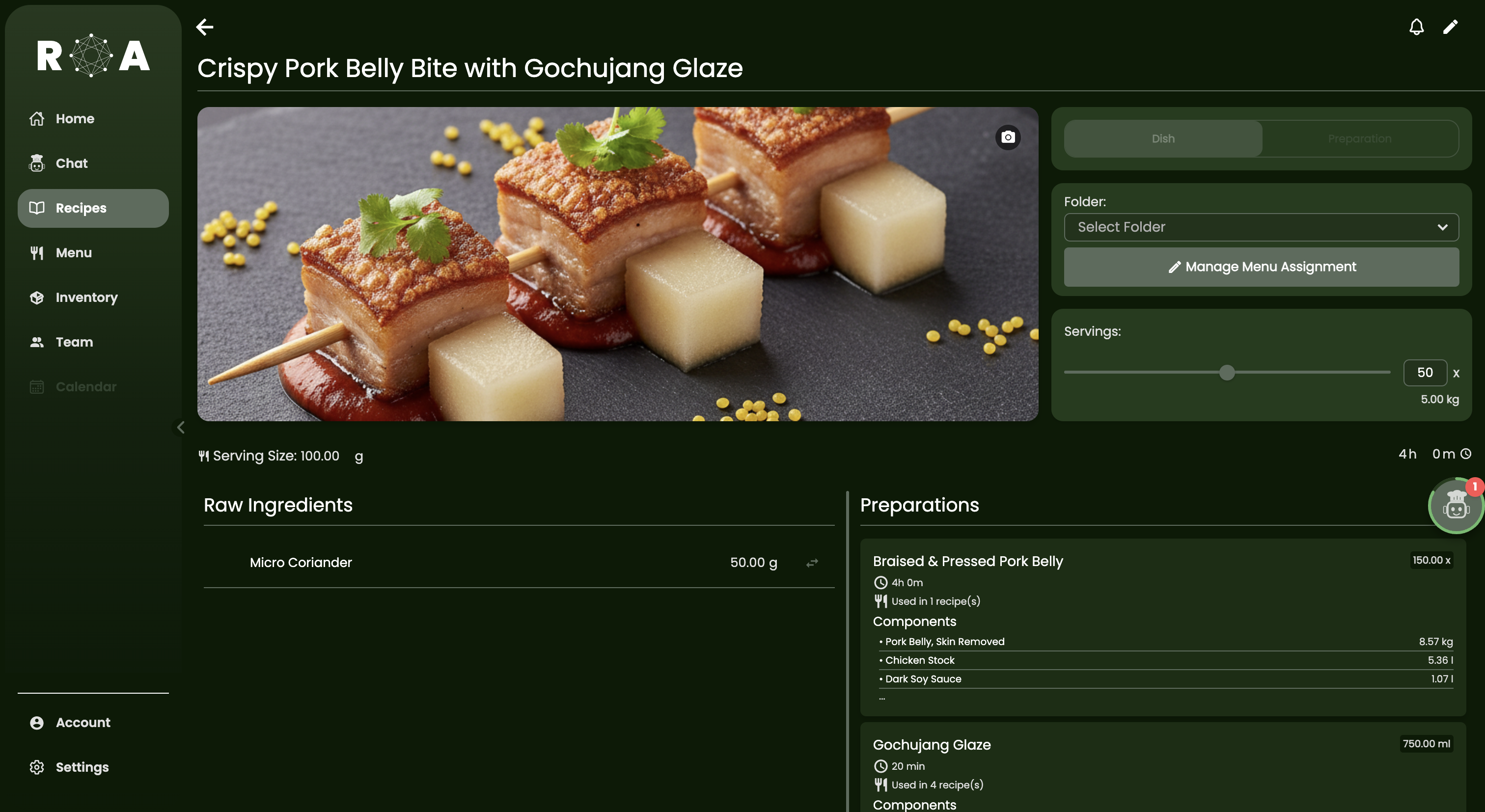 RECIPES Web screenshot